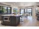 Open kitchen with large island, stainless steel appliances, and mountain views at 10040 E Happy Valley Rd # 1041, Scottsdale, AZ 85255