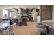 Kitchen with breakfast bar, fireplace, and views of mountains at 10040 E Happy Valley Rd # 1041, Scottsdale, AZ 85255