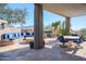 Spacious patio with seating area and table, offering stunning mountain views at 10040 E Happy Valley Rd # 1041, Scottsdale, AZ 85255