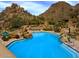 Inviting pool area with mountain backdrop at 10040 E Happy Valley Rd # 1041, Scottsdale, AZ 85255