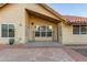 Covered patio with brick and flagstone flooring at 11589 N 110Th Pl, Scottsdale, AZ 85259