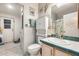 Clean bathroom with a toilet, sink, and shower at 120 N Val Vista Dr # 186, Mesa, AZ 85213
