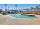 Inviting community pool with ample deck space and BBQ grills at 120 N Val Vista Dr # 186, Mesa, AZ 85213