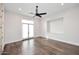 Bedroom featuring hardwood floors, recessed lighting, and a niche in the wall at 12079 E Cortez Dr, Scottsdale, AZ 85259