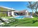 Inviting pool and spa area with a waterslide at 12079 E Cortez Dr, Scottsdale, AZ 85259