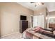 Bedroom with a dresser and a double bed, lots of natural light at 1331 W Baseline Rd # 251, Mesa, AZ 85202