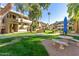 Community area with grassy lawn, picnic table and umbrella at 1331 W Baseline Rd # 251, Mesa, AZ 85202