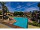 Inviting community pool with flagstone deck and lounge chairs at 1331 W Baseline Rd # 251, Mesa, AZ 85202