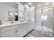 Double vanity bathroom with a large walk-in shower at 2156 W Sierra Sunset Trl, Phoenix, AZ 85085