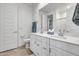 Modern bathroom with double vanity, a toilet, and shower at 2156 W Sierra Sunset Trl, Phoenix, AZ 85085