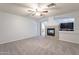 Bedroom with fireplace and access to other rooms at 2734 E Birchwood Pl, Chandler, AZ 85249