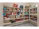 Well-organized pantry with ample shelving for storage at 2734 E Birchwood Pl, Chandler, AZ 85249