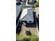 Aerial view of a house's backyard with a patio, landscaping and spa at 3841 N 293Rd Dr, Buckeye, AZ 85396