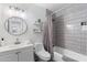 Bathroom with a bathtub, shower, and modern vanity at 7416 E Holly St, Scottsdale, AZ 85257