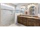 Bathroom with granite vanity, large shower and double sinks at 14137 W Via Manana --, Sun City West, AZ 85375