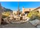 Relaxing patio with seating area and desert landscaping at 14597 E Corrine Dr, Scottsdale, AZ 85259