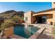 Inviting pool and spa with mountain backdrop at 14597 E Corrine Dr, Scottsdale, AZ 85259