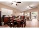 Dining area with table and chairs, view of living room at 14749 N 153Rd Dr, Surprise, AZ 85379