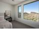 Bedroom with large windows offering mountain views at 14840 E Valley Vista Dr, Fountain Hills, AZ 85268