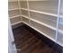 Walk-in pantry with ample shelving for food storage at 19436 W Valle Vista Way, Litchfield Park, AZ 85340