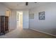 Bedroom with large closet and access to a hallway at 20802 N Grayhawk Dr # 1173, Scottsdale, AZ 85255