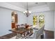 Spacious dining area with farmhouse table and French doors at 28602 N 58Th St, Cave Creek, AZ 85331