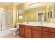 Double vanity bathroom with shower/tub combo at 2875 S Key Biscayne Dr, Gilbert, AZ 85295