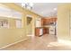 Kitchen features wood cabinets and granite countertops at 2875 S Key Biscayne Dr, Gilbert, AZ 85295