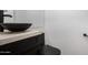 Modern bathroom with black vessel sink and sleek vanity at 4411 N 40Th St # 52, Phoenix, AZ 85018