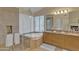 Bright bathroom featuring double sinks, garden tub, and tile shower at 4968 E Grandview Rd, Scottsdale, AZ 85254