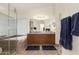 Large bathroom with double vanity and a soaking tub at 4968 E Grandview Rd, Scottsdale, AZ 85254