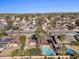 Aerial view of home with pool and neighborhood view at 5109 E Blanche Dr, Scottsdale, AZ 85254