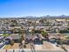 Aerial view of neighborhood, showing homes and mountain views at 5109 E Blanche Dr, Scottsdale, AZ 85254