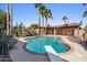 Refreshing blue pool, diving board, and spacious patio at 5109 E Blanche Dr, Scottsdale, AZ 85254