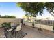 Private patio with small table and chairs, great for outdoor dining at 5505 E Mclellan Rd # 99, Mesa, AZ 85205