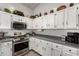 Modern kitchen with white cabinets and gray countertops at 553 S Meadows Dr, Chandler, AZ 85224