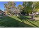 Landscaped lawn area with mature trees in a community setting at 6125 E Indian School Rd # 180, Scottsdale, AZ 85251