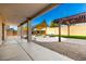 Extended covered patio leading to the pool and backyard at 6414 W Villa Linda Dr, Glendale, AZ 85310