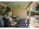 Covered patio with seating area and ceiling fan at 6740 N 7Th St, Phoenix, AZ 85014