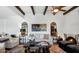 Living room with fireplace and comfortable seating at 7258 E Manzanita Dr, Scottsdale, AZ 85258