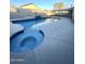 Inviting pool and spa with stamped concrete decking at 7870 W Cheryl Dr, Peoria, AZ 85345