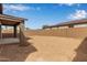 Spacious backyard ready for landscaping, with a covered patio offering outdoor living space at 8333 N 54Th Ln, Glendale, AZ 85302