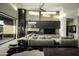 Elegant living room featuring sectional sofa and fireplace at 10784 E Pinnacle Peak Rd, Scottsdale, AZ 85255