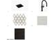 Bathroom features: dark countertop, black undermount sink, diamond pattern tile, and light grey tile at 11972 E Yearling Rd # 20, Scottsdale, AZ 85255