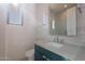 Modern bathroom with subway tile and floating vanity at 11972 E Yearling Rd # 20, Scottsdale, AZ 85255