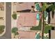 Top-down view of house and surrounding neighborhood at 14035 E Sahuaro Dr, Scottsdale, AZ 85259