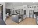 Modern kitchen with stainless steel appliances and a large island at 14035 E Sahuaro Dr, Scottsdale, AZ 85259