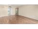 Dining area with wood-look floors and kitchen access at 2400 N 71St St # T, Scottsdale, AZ 85257