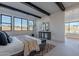 Spacious primary bedroom with ensuite bathroom and stunning views at 25580 N 119Th St, Scottsdale, AZ 85255