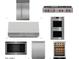 Stainless steel kitchen appliances including refrigerator, range, double oven, microwave, and dishwasher at 25580 N 119Th St, Scottsdale, AZ 85255